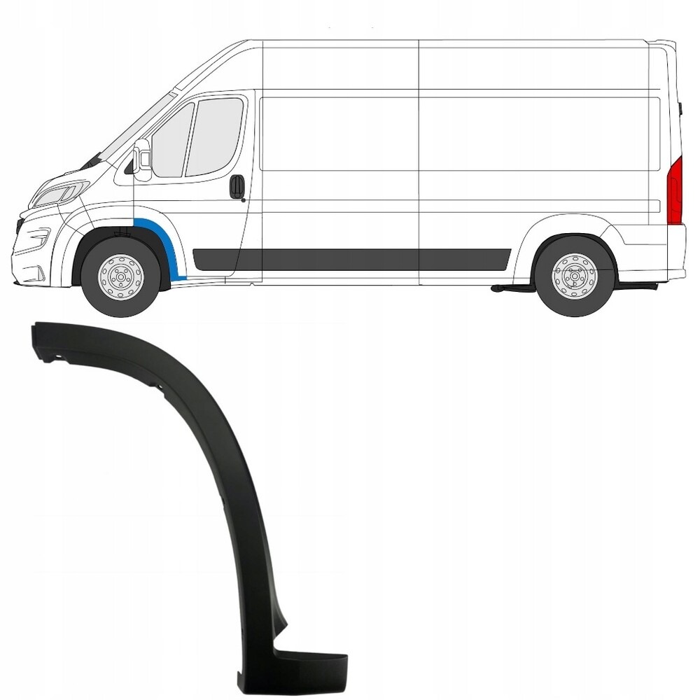 Süs Çıtası Ön Kapı Ön-Alt Sol (Siyah) | DUCATO-4
